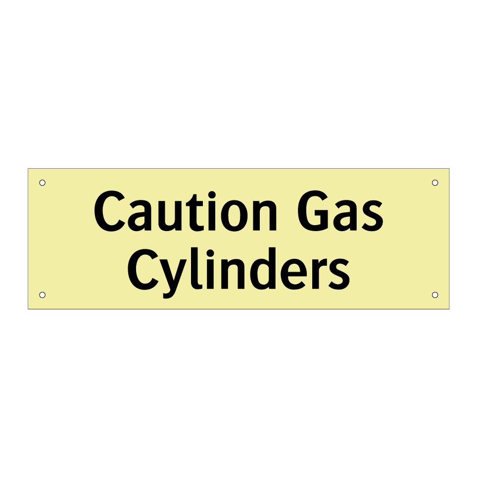 Caution Gas Cylinders