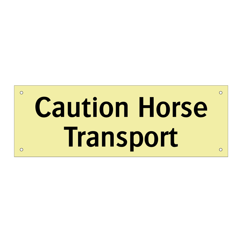 Caution Horse Transport