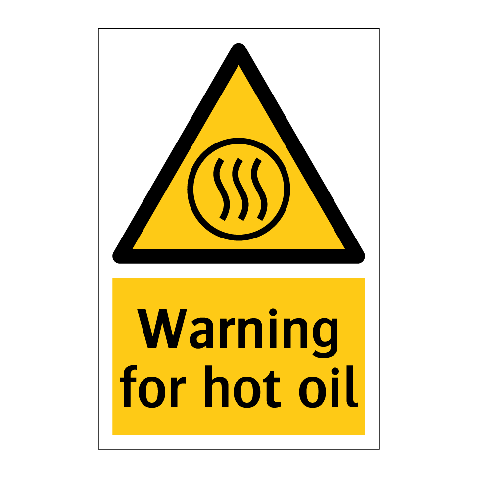 Warning for hot oil
