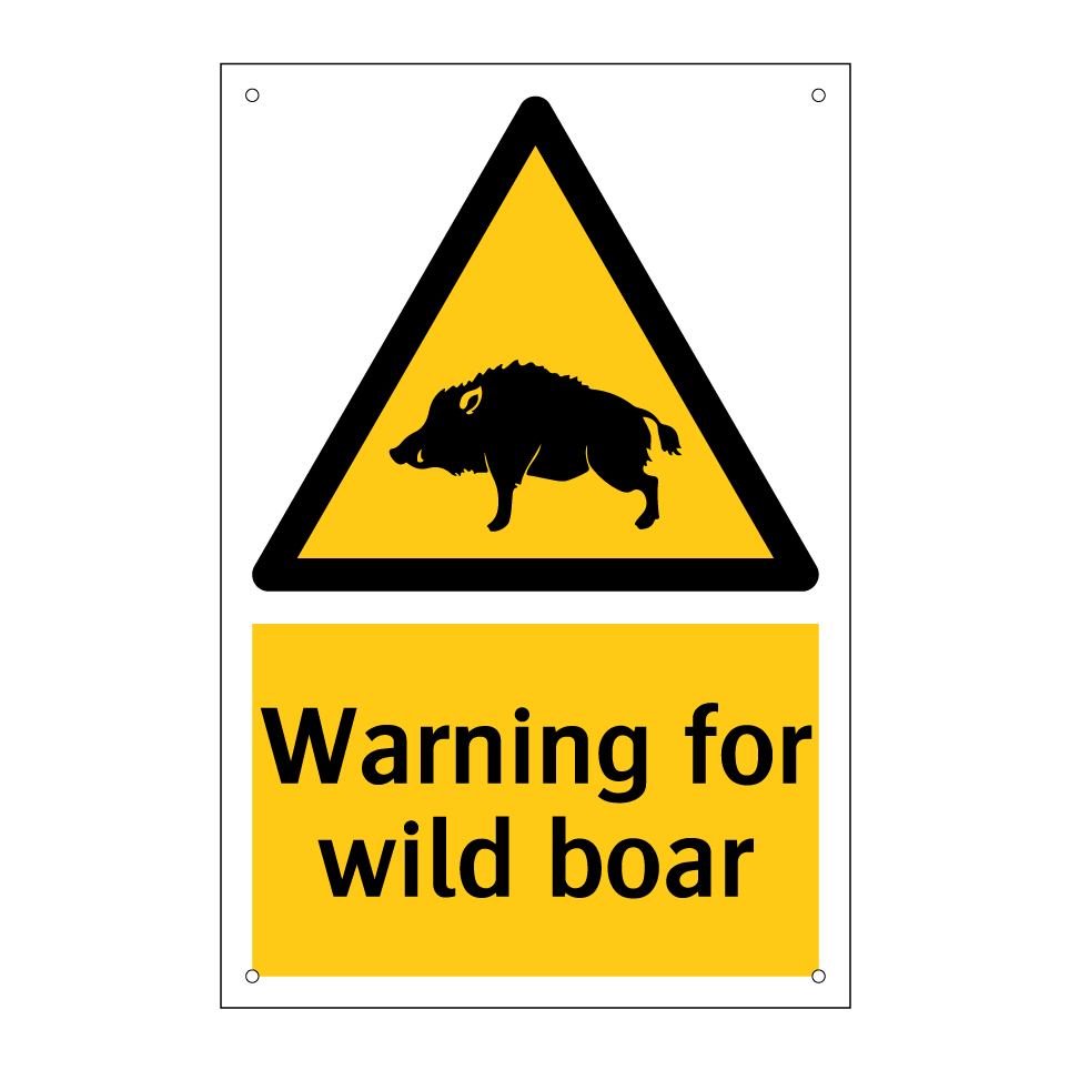Warning for wild boar
