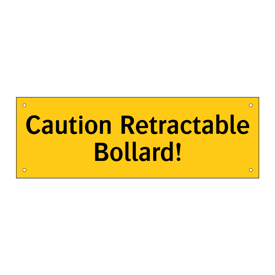 Caution Retractable Bollard!