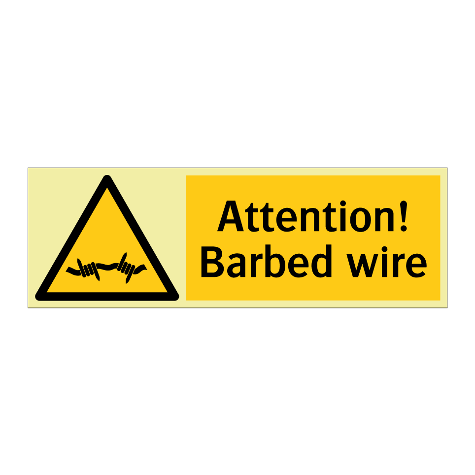 Attention! Barbed wire