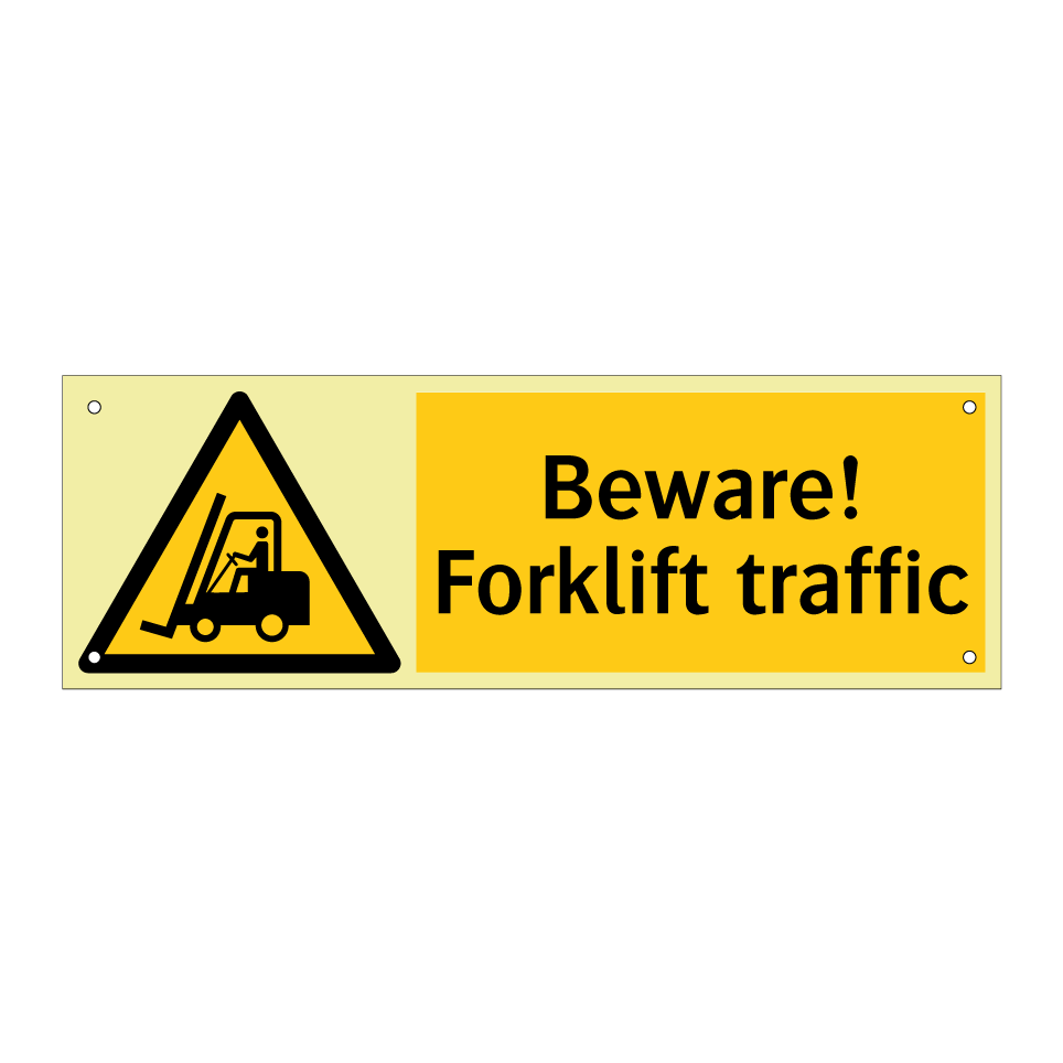 Beware! Forklift traffic