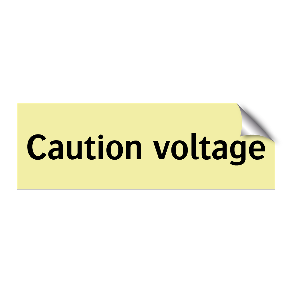 Caution voltage
