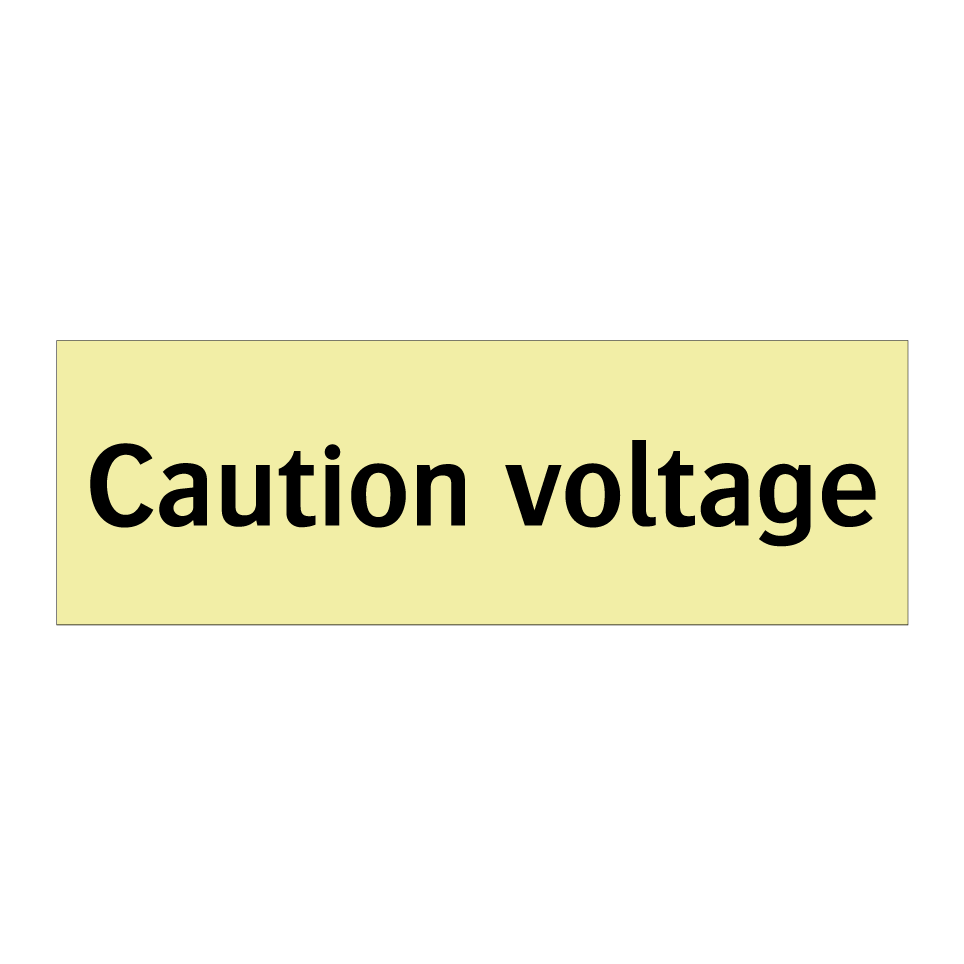 Caution voltage