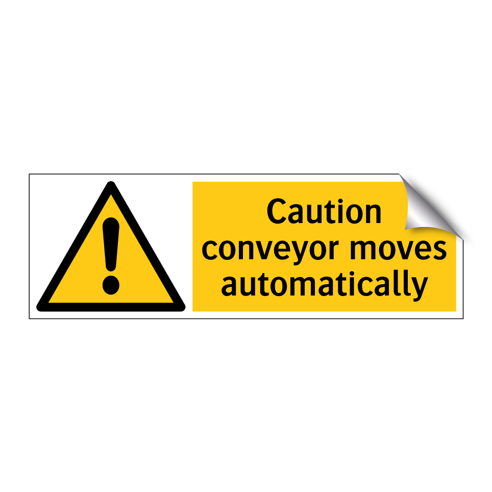 Caution conveyor moves automatically