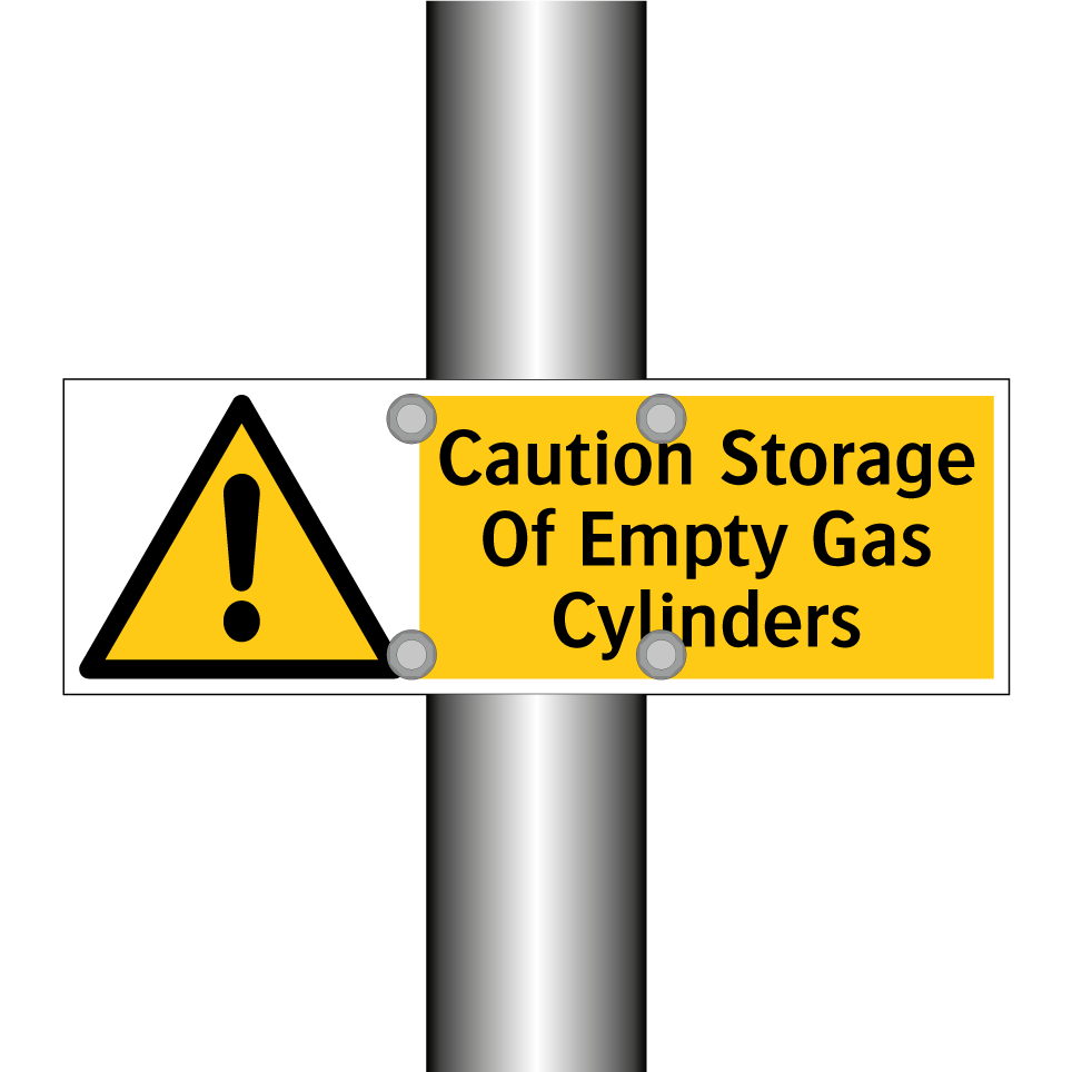 Caution Storage Of Empty Gas Cylinders