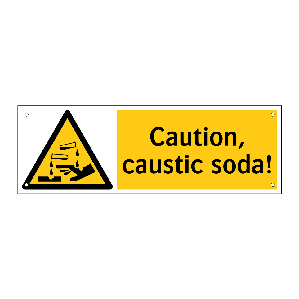 Caution, caustic soda!