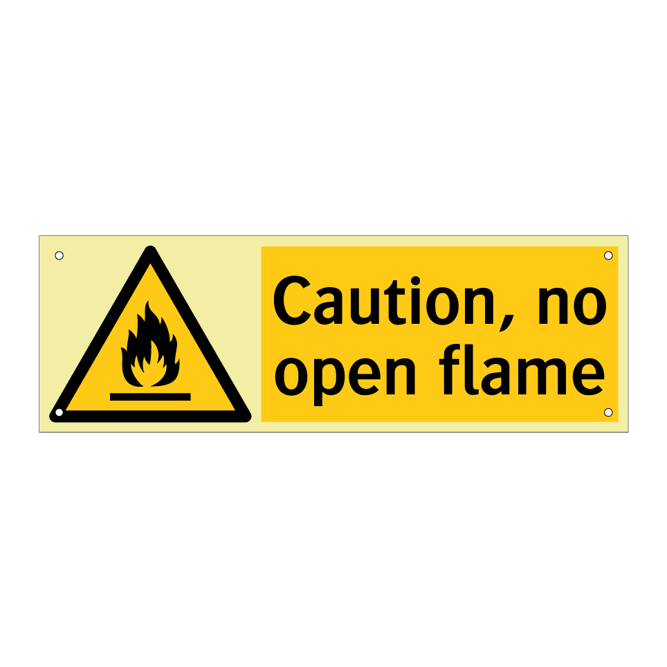 Caution, no open flame