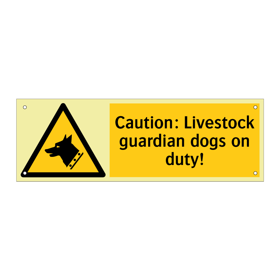 Caution: Livestock guardian dogs on duty!
