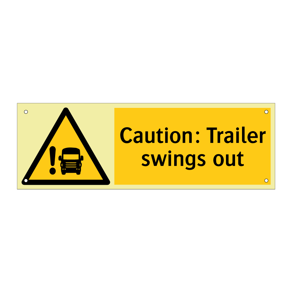 Caution: Trailer swings out