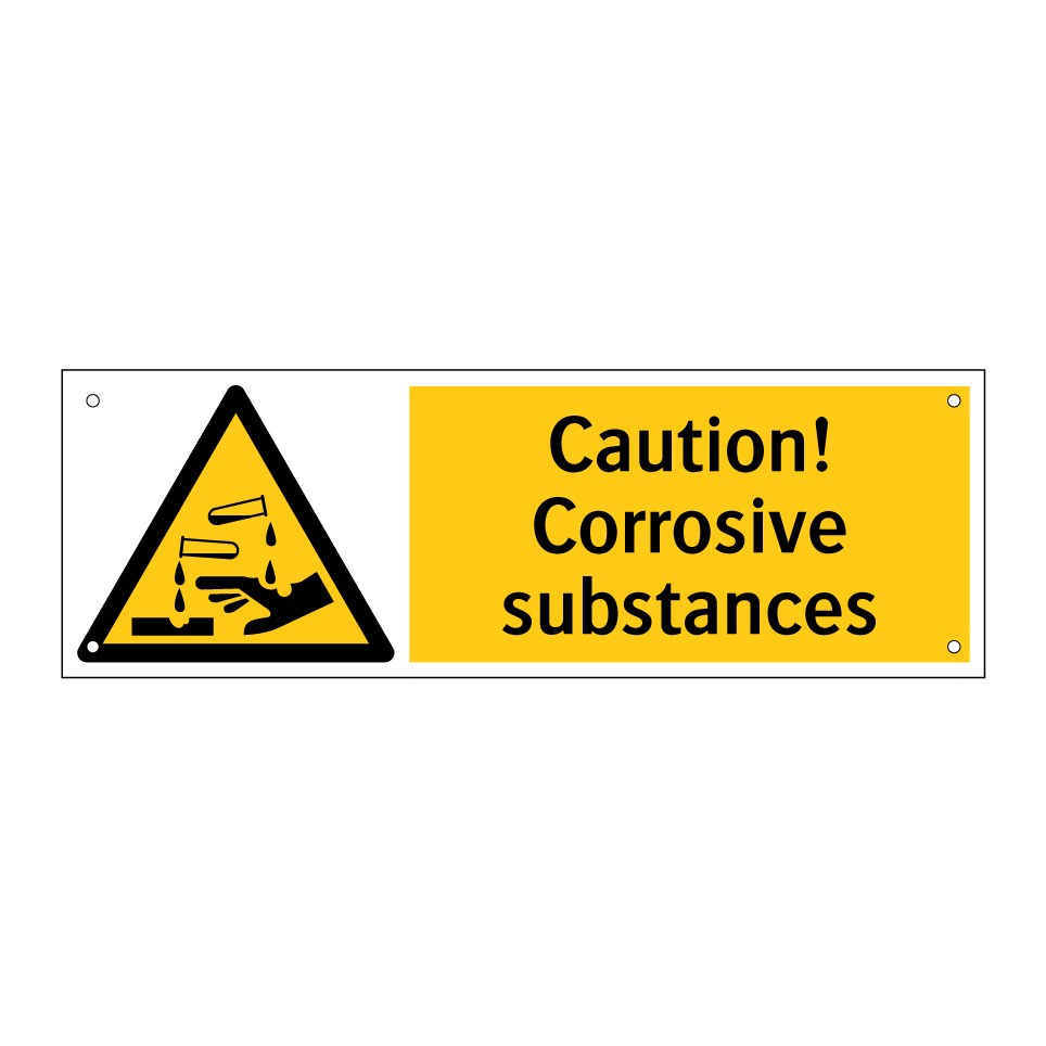 Caution! Corrosive substances