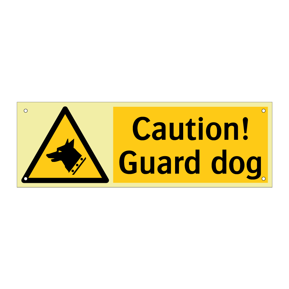 Caution! Guard dog