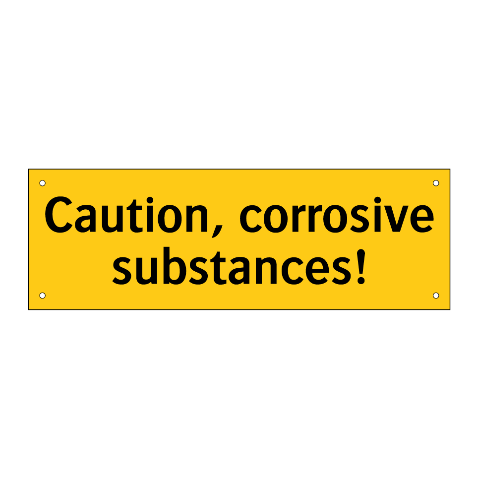 Caution, corrosive substances!