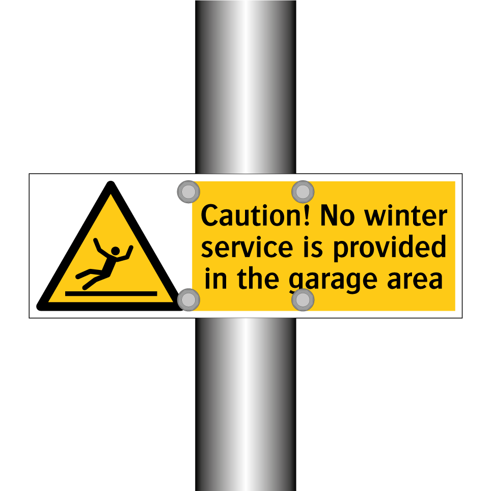 Caution! No winter service is provided in the garage area