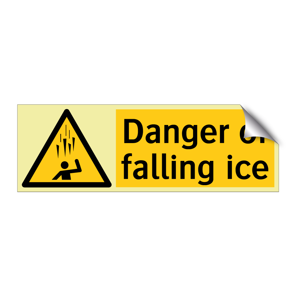 Danger of falling ice