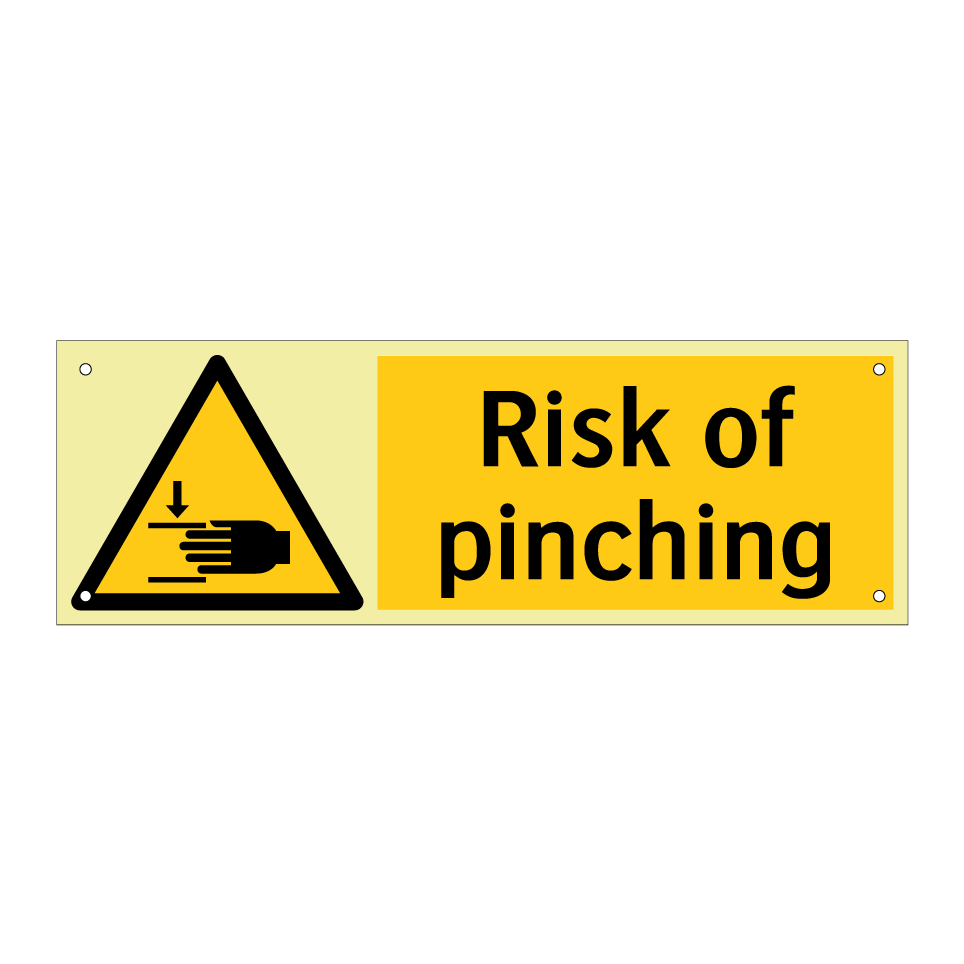 Risk of pinching