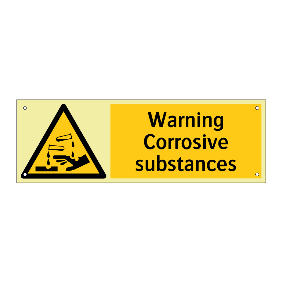 Warning Corrosive substances