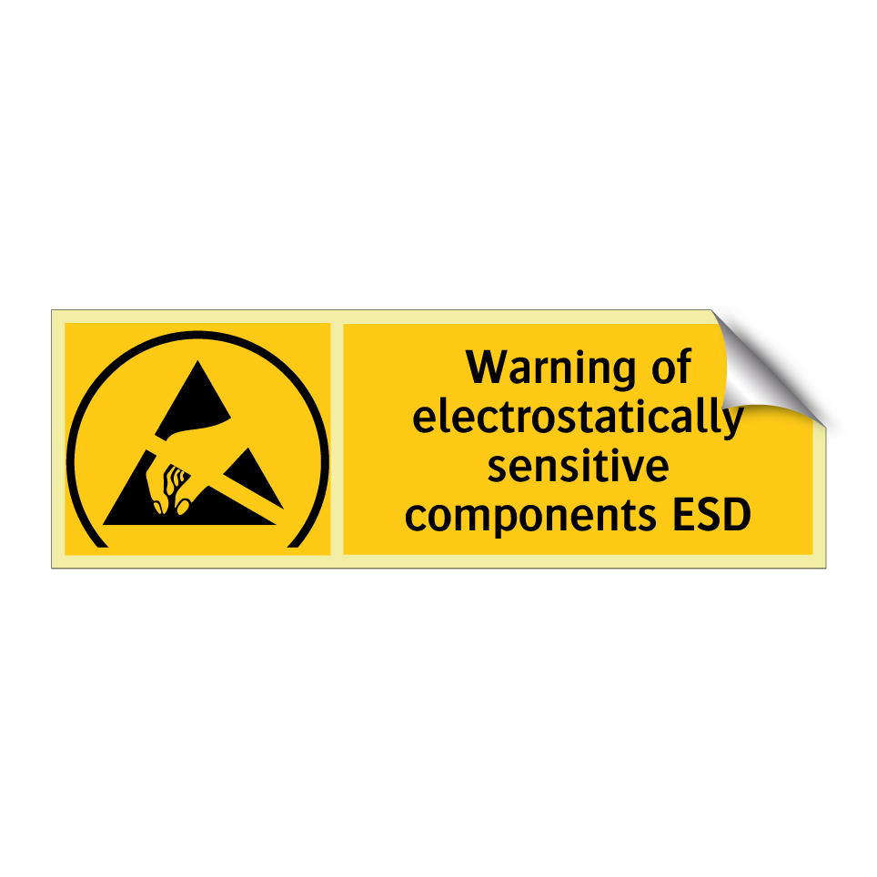 Warning of electrostatically sensitive components ESD