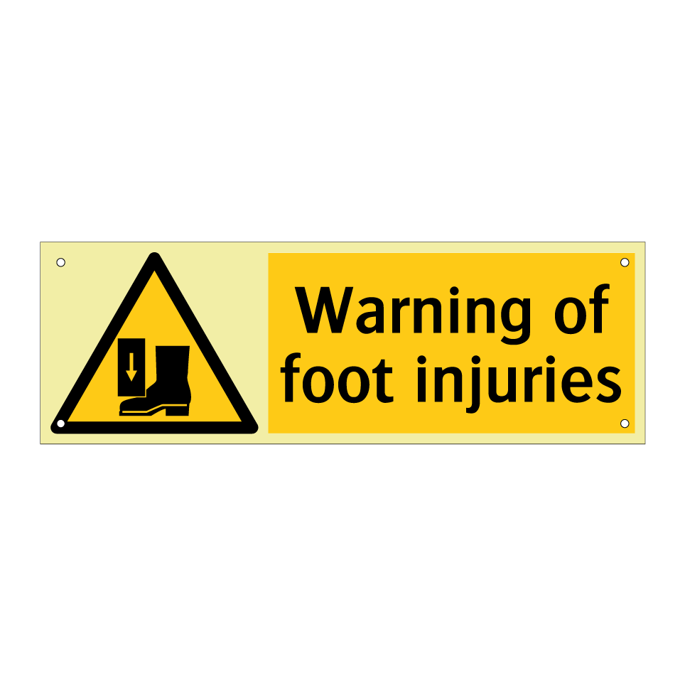 Warning of foot injuries