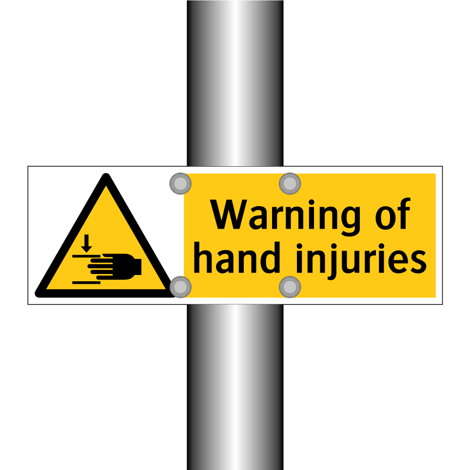 Warning of hand injuries