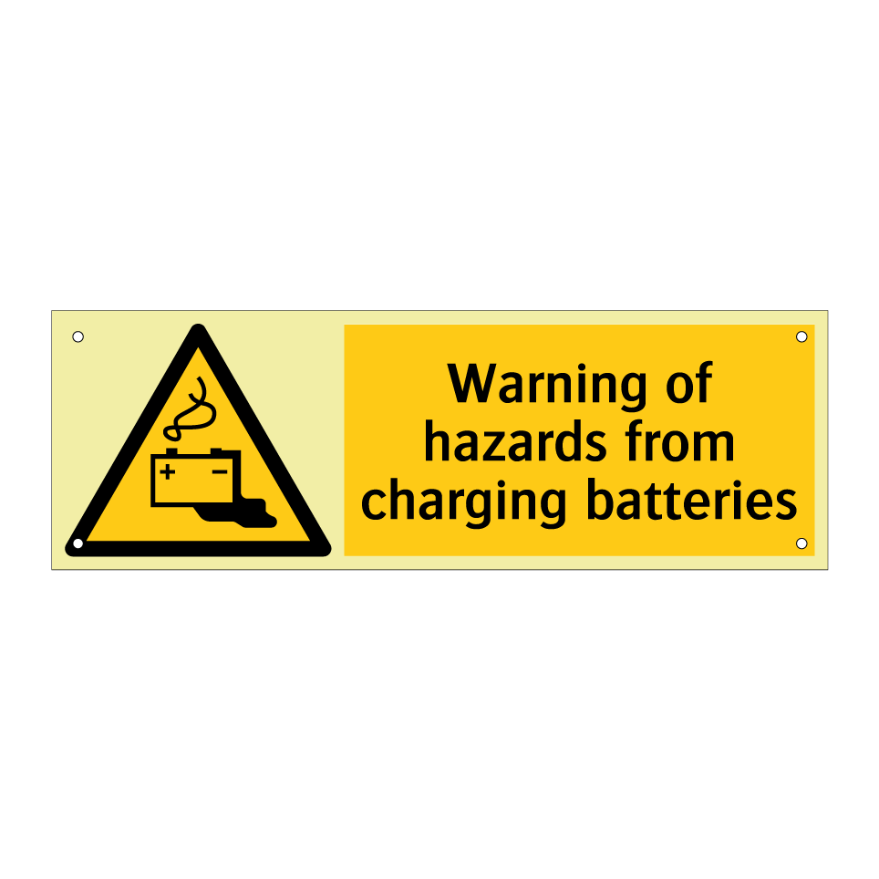 Warning of hazards from charging batteries