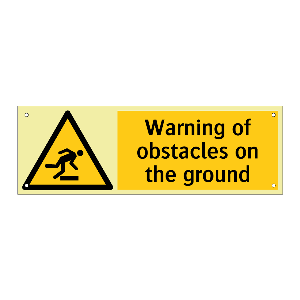 Warning of obstacles on the ground