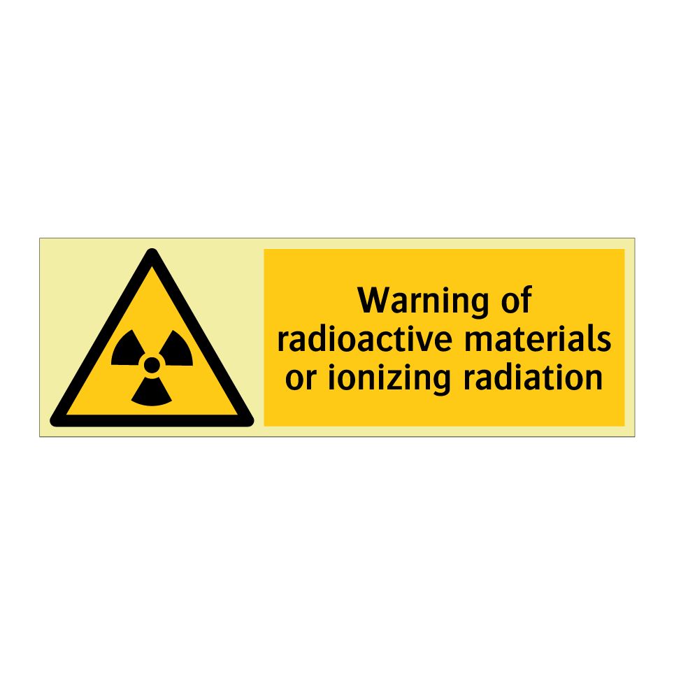 Warning of radioactive materials or ionizing radiation