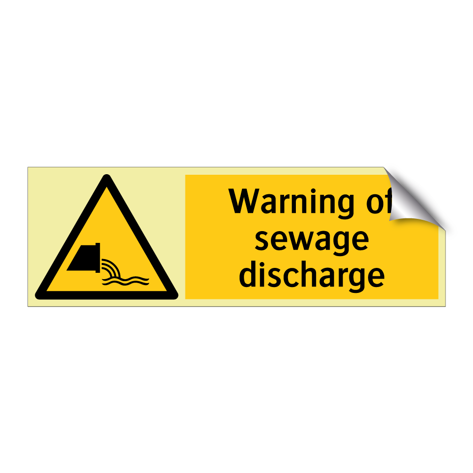Warning of sewage discharge