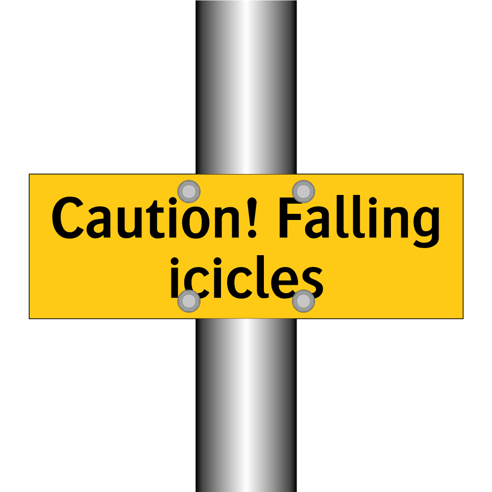 Caution! Falling icicles