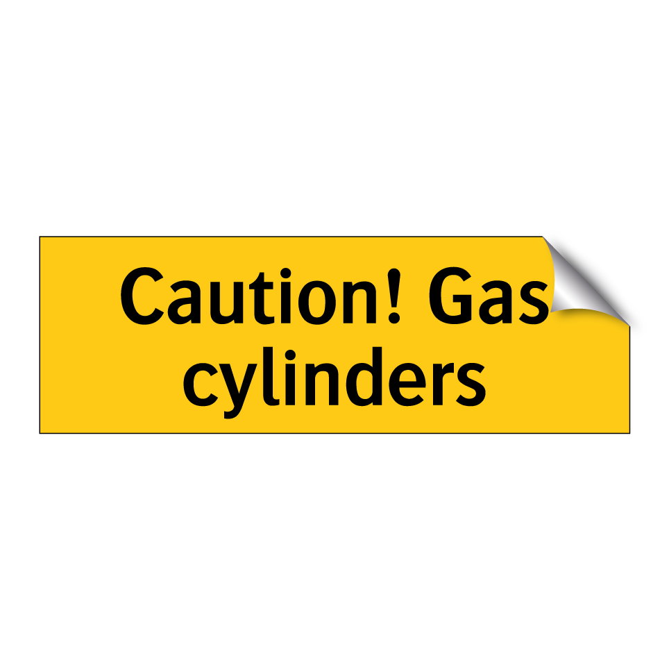Caution! Gas cylinders