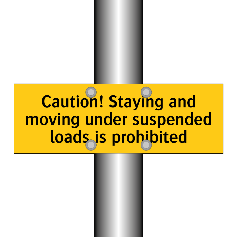 Caution! Staying and moving under suspended loads is prohibited