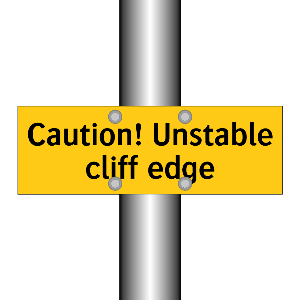 Caution! Unstable cliff edge