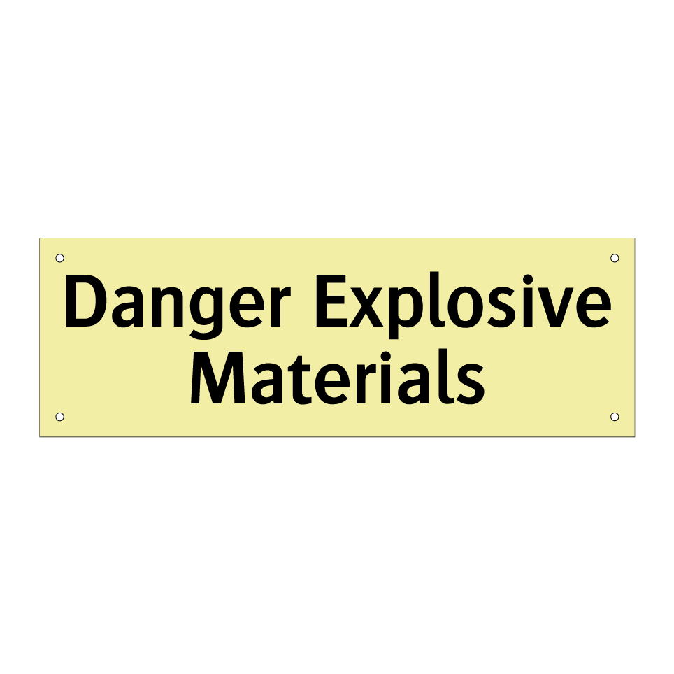 Danger Explosive Materials