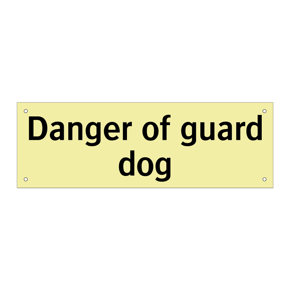 Danger of guard dog
