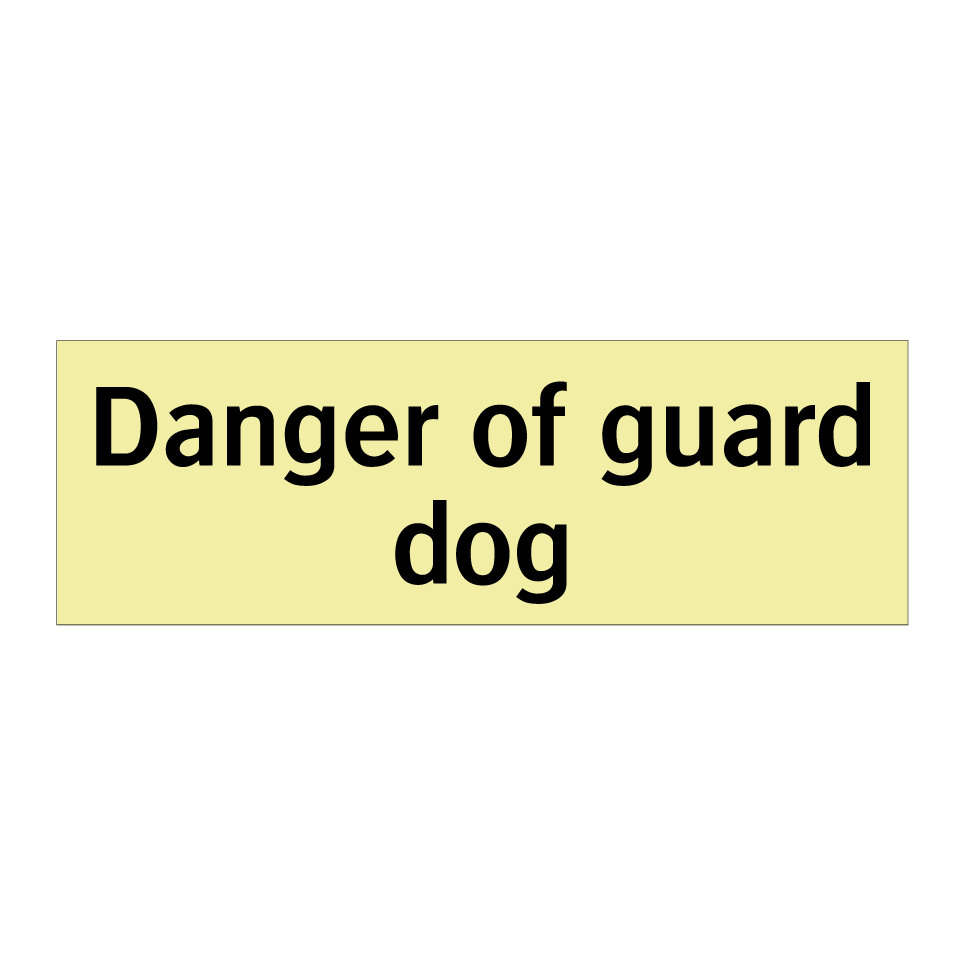 Danger of guard dog