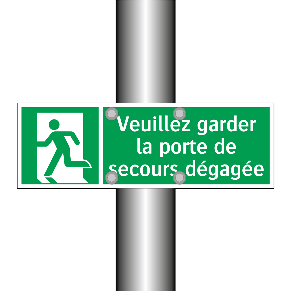 Veuillez garder la porte de secours dégagée
