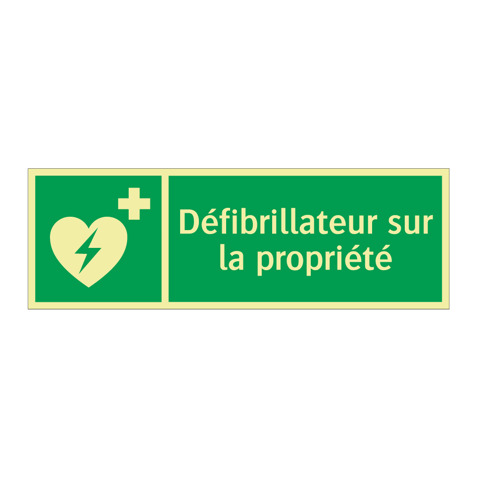 Défibrillateur sur la propriété