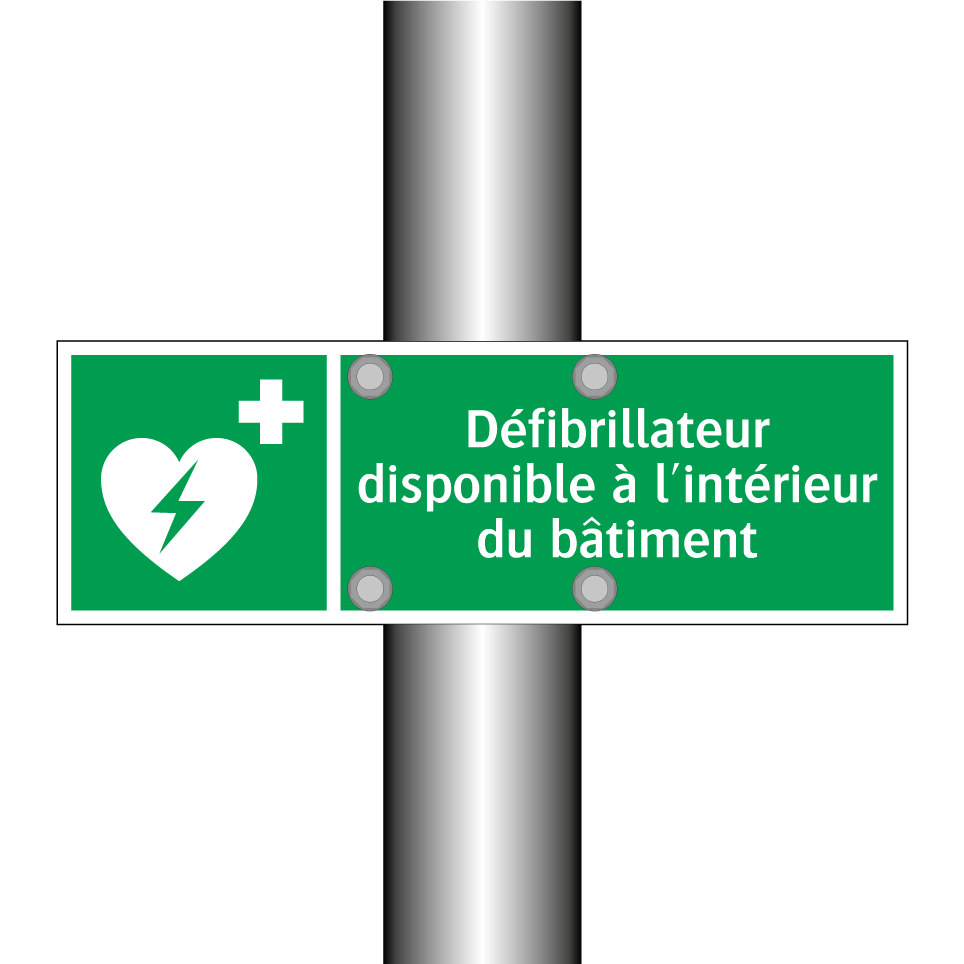 Défibrillateur disponible à l'intérieur du bâtiment