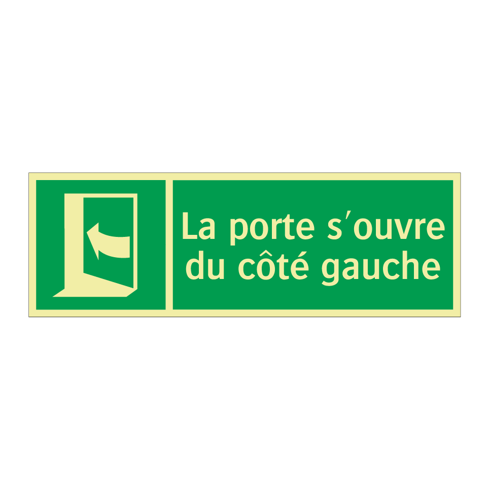 La porte s'ouvre du côté gauche