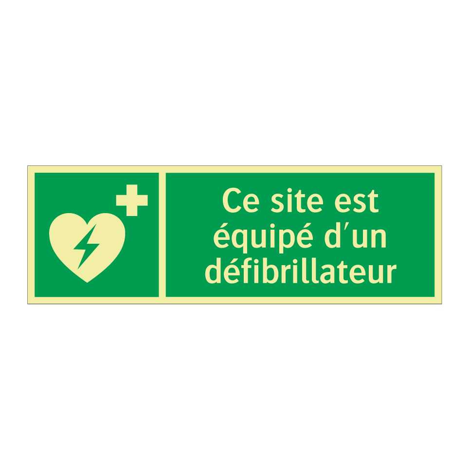 Ce site est équipé d'un défibrillateur
