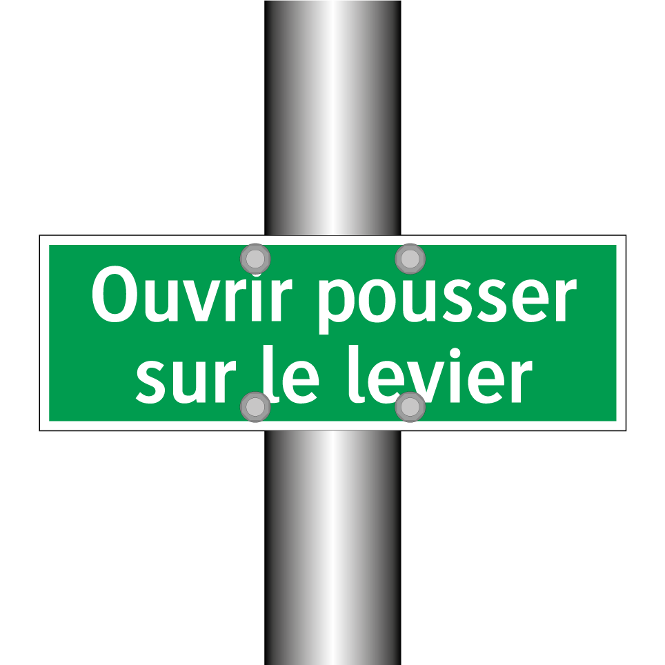 Ouvrir pousser sur le levier