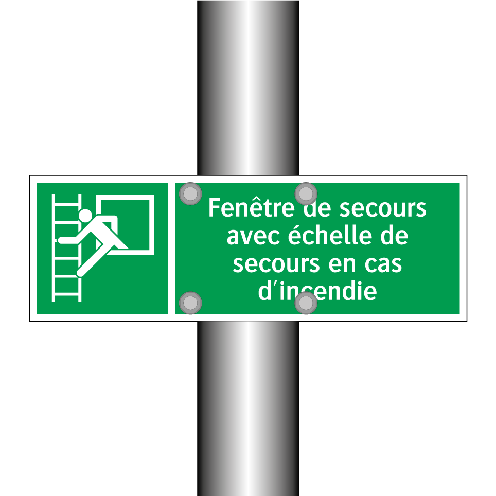 Fenêtre de secours avec échelle de secours en cas d'incendie