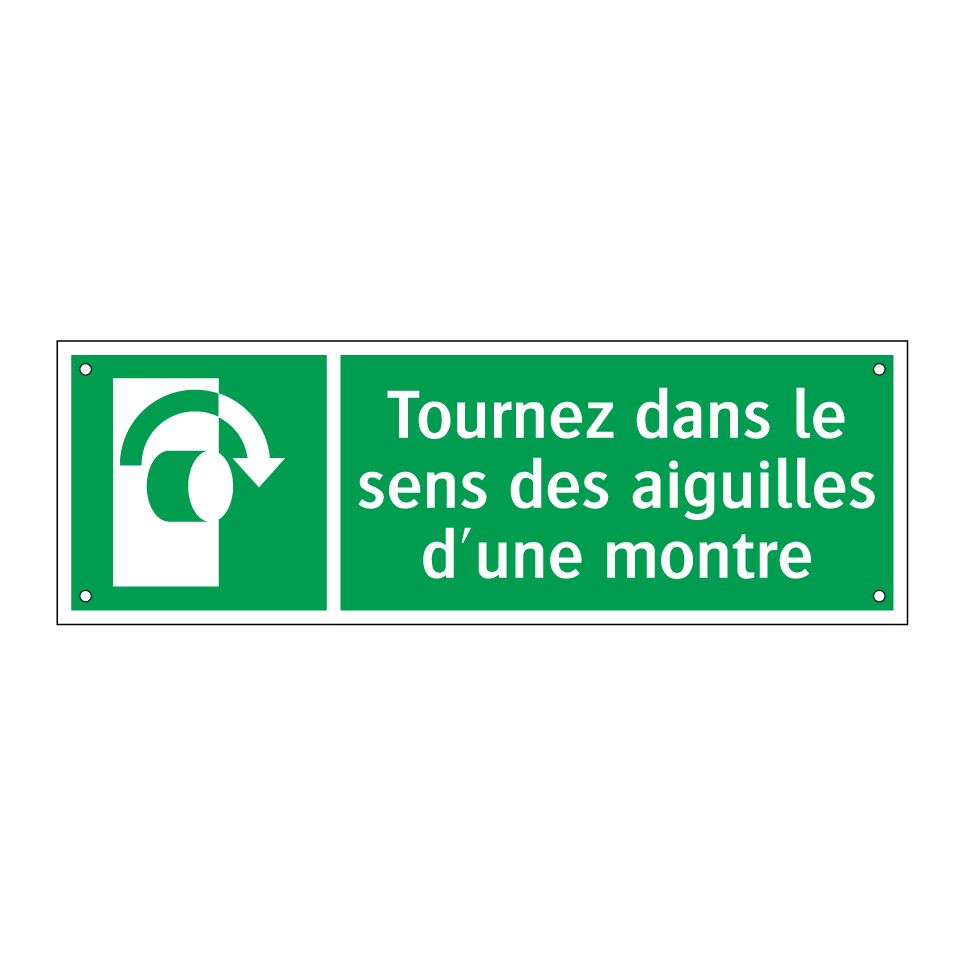 Tournez dans le sens des aiguilles d'une montre