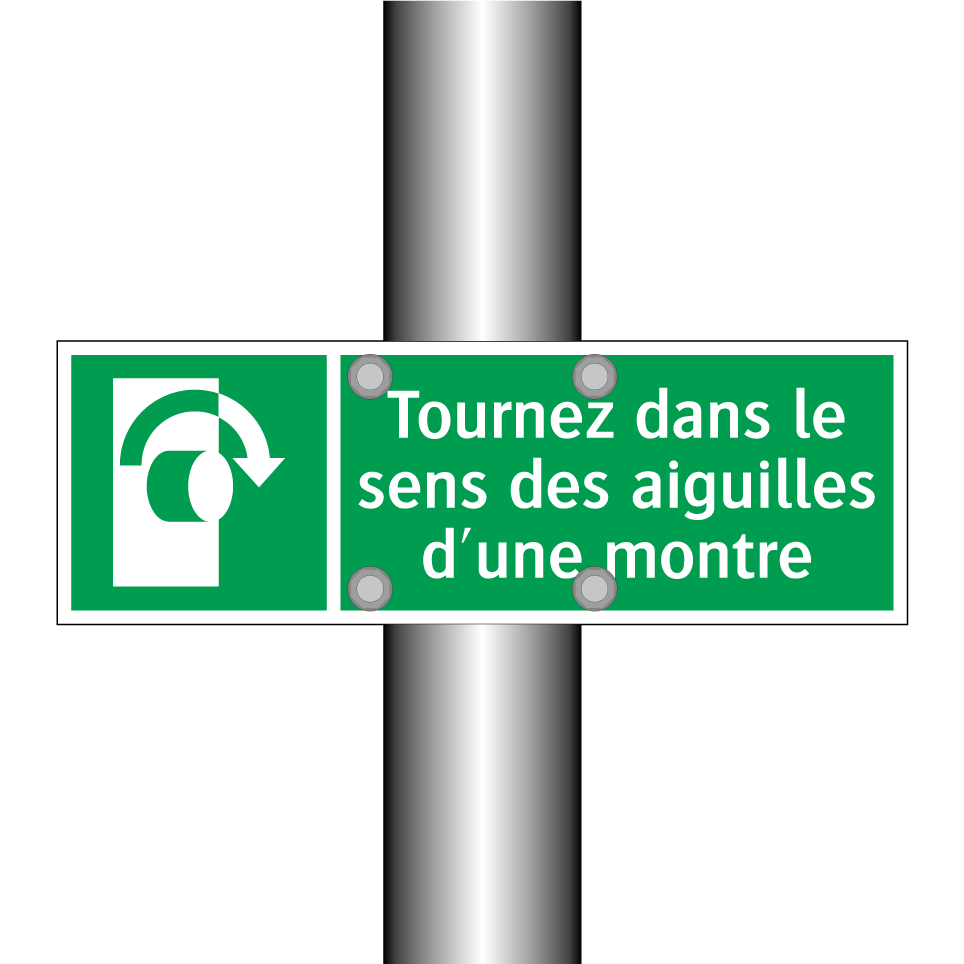 Tournez dans le sens des aiguilles d'une montre