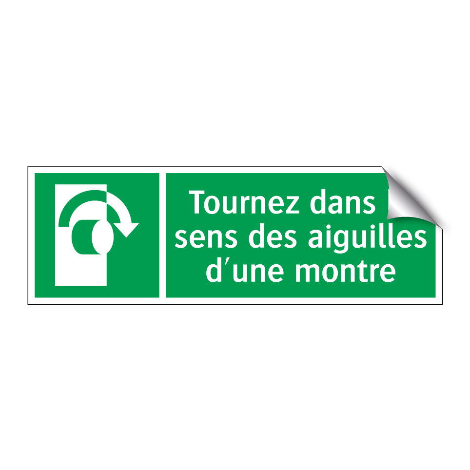 Tournez dans le sens des aiguilles d'une montre