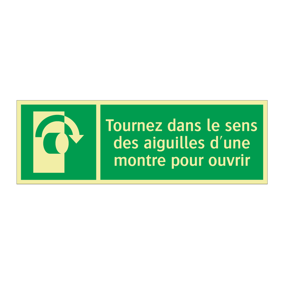 Tournez dans le sens des aiguilles d'une montre pour ouvrir