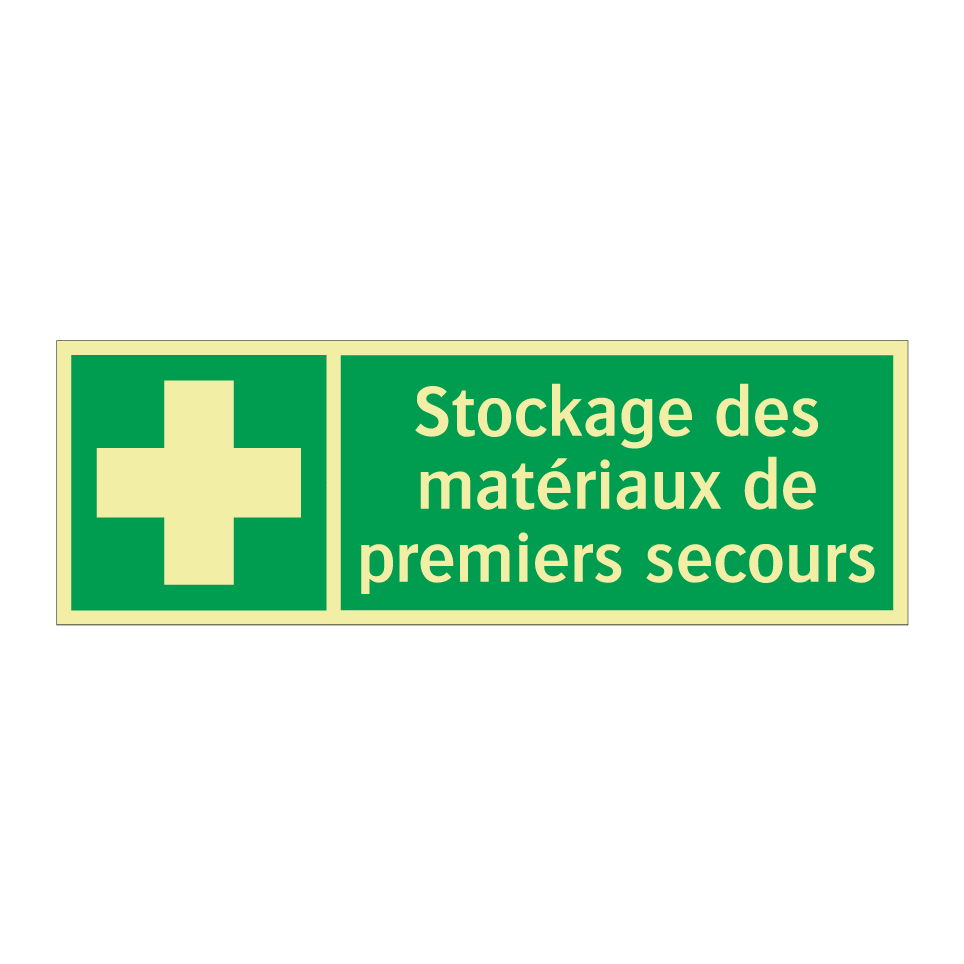 Stockage des matériaux de premiers secours