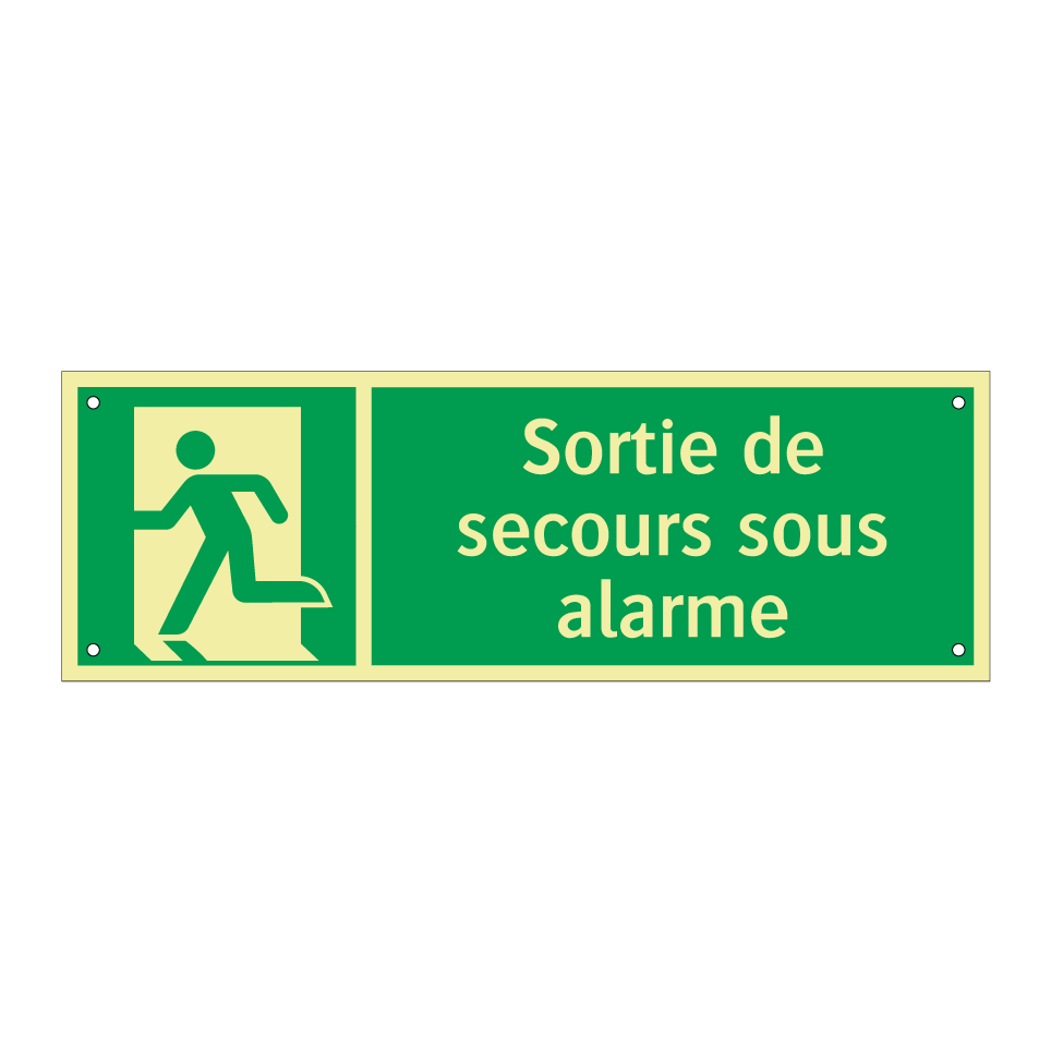 Sortie de secours sous alarme