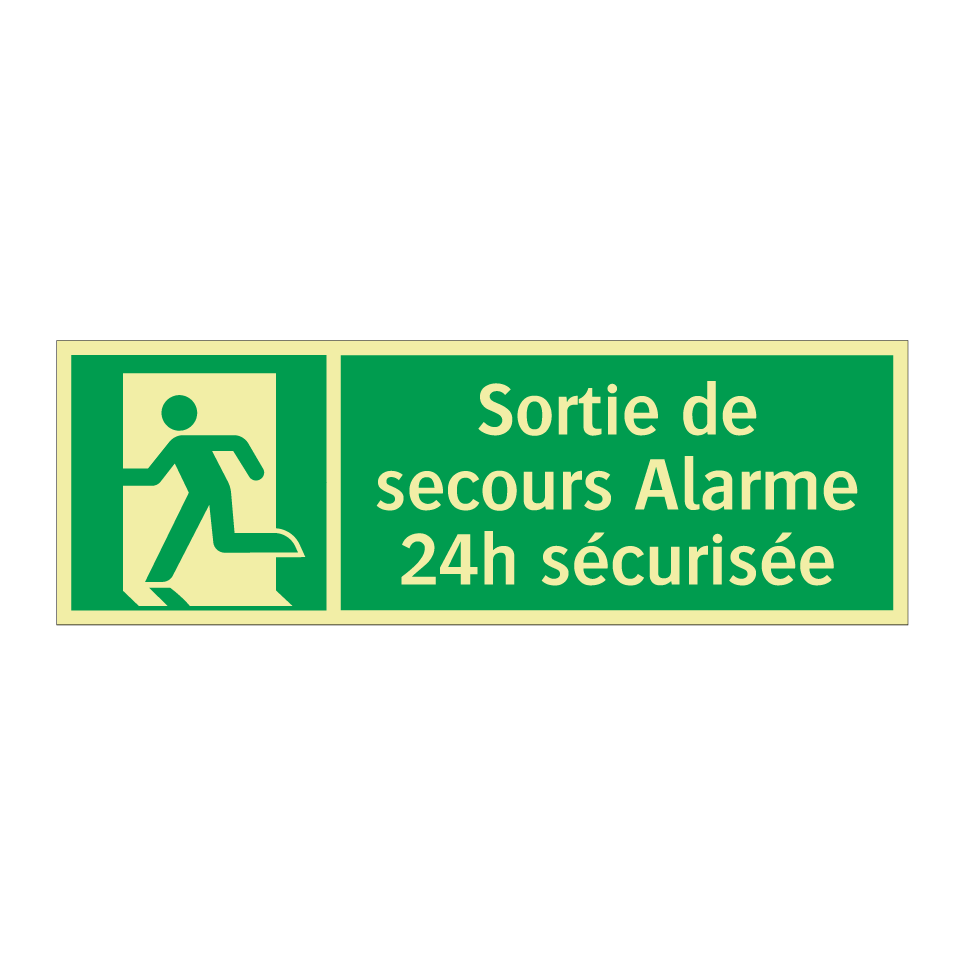 Sortie de secours Alarme 24h sécurisée